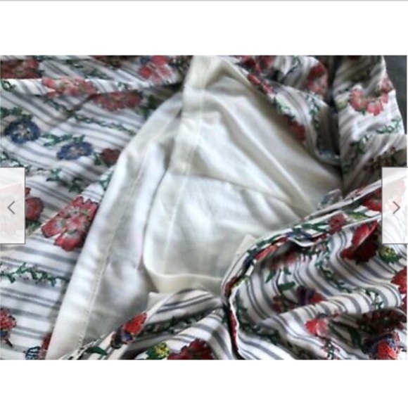 NWT Molly Green brand Summer Maxi "Amy" Dress, grey stripe, button up, lining, M - Picture 6 of 7